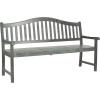 SAFAVIEH Outdoor Collection Mischa Natural Brown Bench(Ash Grey)