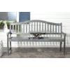 SAFAVIEH Outdoor Collection Mischa Natural Brown Bench(Ash Grey)