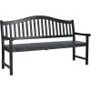 SAFAVIEH Outdoor Collection Mischa Natural Brown Bench(Dark Slate Gray)