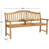 SAFAVIEH Outdoor Collection Mischa Natural Brown Bench(Natural)