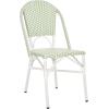 SAFAVIEH Outdoor Collection Oliver Green/White Bistro Chair Set of 2 (Fully Assembled)