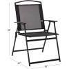 SAFAVIEH Outdoor Patio Furniture Collection – Alvin Folding Chair (PAT6900)(Black/Black)