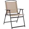 SAFAVIEH Outdoor Patio Furniture Collection – Alvin Folding Chair (PAT6900)(Black/Creme)