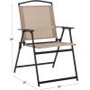 SAFAVIEH Outdoor Patio Furniture Collection – Alvin Folding Chair (PAT6900)(Black/Creme)