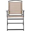 SAFAVIEH Outdoor Patio Furniture Collection – Alvin Folding Chair (PAT6900)(Black/Creme)