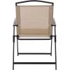 SAFAVIEH Outdoor Patio Furniture Collection – Alvin Folding Chair (PAT6900)(Black/Creme)