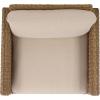 SAFAVIEH Outdoor Patio Furniture Collection – Emma Rattan & Cushion Armchair, Modern Outdoor Lounge Seating (PAT7563)(Natural/Taupe)