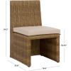 SAFAVIEH Outdoor Patio Furniture Collection – Emma Rattan & Cushion Dining Chair, Modern Woven Outdoor Seating (PAT7565)(Natural/Taupe)
