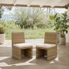 SAFAVIEH Outdoor Patio Furniture Collection – Emma Rattan & Cushion Dining Chair, Modern Woven Outdoor Seating (PAT7565)(Natural/Taupe)