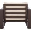 SAFAVIEH Outdoor Patio Furniture Collection – Fash Cushion Aluminum Chair, Modern Outdoor Armchairs with Cushions (PAT7553)(Brown/Taupe)
