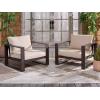 SAFAVIEH Outdoor Patio Furniture Collection – Fash Cushion Aluminum Chair, Modern Outdoor Armchairs with Cushions (PAT7553)(Brown/Taupe)