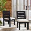 SAFAVIEH Outdoor Patio Furniture Collection – Fash Dining Chair, Fully Assembled Modern Outdoor Seating (PAT7551)(Black/Taupe)