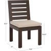 SAFAVIEH Outdoor Patio Furniture Collection – Fash Dining Chair, Fully Assembled Modern Outdoor Seating (PAT7551)(Brown/Taupe)