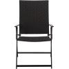 SAFAVIEH Outdoor Patio Furniture Collection – Simon Textilene Folding Chair (PAT6901)(Black/Black)