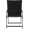 SAFAVIEH Outdoor Patio Furniture Collection – Simon Textilene Folding Chair (PAT6901)(Black/Black)