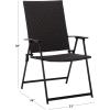 SAFAVIEH Outdoor Patio Furniture Collection – Simon Textilene Folding Chair (PAT6901)(Black/Black)