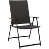 SAFAVIEH Outdoor Patio Furniture Collection – Simon Textilene Folding Chair (PAT6901)(Black/Grey)