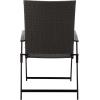 SAFAVIEH Outdoor Patio Furniture Collection – Simon Textilene Folding Chair (PAT6901)(Black/Grey)