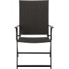 SAFAVIEH Outdoor Patio Furniture Collection – Simon Textilene Folding Chair (PAT6901)(Black/Grey)