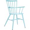 SAFAVIEH PAT3001A-SET2 Outdoor Clifton Matte White Spindle Back(Blue)