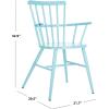 SAFAVIEH PAT3001A-SET2 Outdoor Clifton Matte White Spindle Back(Blue)