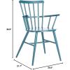 SAFAVIEH PAT3001A-SET2 Outdoor Clifton Matte White Spindle Back(Navy)