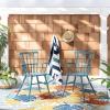 SAFAVIEH PAT3001A-SET2 Outdoor Clifton Matte White Spindle Back(Navy)