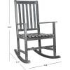 SAFAVIEH PAT6707K Outdoor Collection Barstow Dark Slate Gray Rocking Chair(Ash Grey)