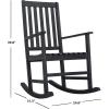 SAFAVIEH PAT6707K Outdoor Collection Barstow Dark Slate Gray Rocking Chair(Dark Slate Gray)