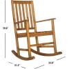 SAFAVIEH PAT6707K Outdoor Collection Barstow Dark Slate Gray Rocking Chair(Teak)