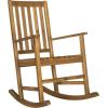 SAFAVIEH PAT6707K Outdoor Collection Barstow Dark Slate Gray Rocking Chair(Teak)