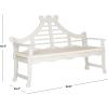 SAFAVIEH PAT6741A Outdoor Collection Azusa Bench(Antique / White)