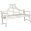 SAFAVIEH PAT6741A Outdoor Collection Azusa Bench(Antique / White)