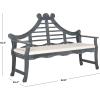 SAFAVIEH PAT6741A Outdoor Collection Azusa Bench(Ash Grey / Beige)