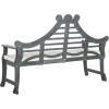 SAFAVIEH PAT6741A Outdoor Collection Azusa Bench(Ash Grey / Beige)