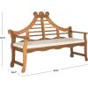 SAFAVIEH PAT6741A Outdoor Collection Azusa Bench(Natural / Beige)