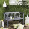 SAFAVIEH PAT6742A Outdoor Collection Porterville 2 Seat Bench(Ash Grey)