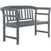 SAFAVIEH PAT6742A Outdoor Collection Porterville 2 Seat Bench(Ash Grey)