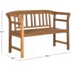 SAFAVIEH PAT6742A Outdoor Collection Porterville 2 Seat Bench(Natural)