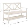SAFAVIEH PAT6744A Collection Mayer Black 49.21″ Outdoor Bench(White)