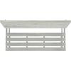 SAFAVIEH PAT6753A Collection Ruben Teak Balcony Bench and Table Outdoor Set(Ash Grey)