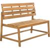 SAFAVIEH PAT6753A Collection Ruben Teak Balcony Bench and Table Outdoor Set(Natural)