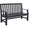 SAFAVIEH Patio Collection Edwin Adirondack Acacia Wood Bench(Dark Slate Gray)