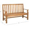 SAFAVIEH Patio Collection Edwin Adirondack Acacia Wood Bench(Natural)