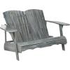 SAFAVIEH Patio Collection Hampton Adirondack Acacia Wood Bench(Ash Grey)