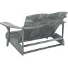 SAFAVIEH Patio Collection Hampton Adirondack Acacia Wood Bench(Ash Grey)