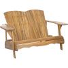 SAFAVIEH Patio Collection Hampton Adirondack Acacia Wood Bench(Natural)