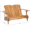 SAFAVIEH Patio Collection Hampton Adirondack Acacia Wood Bench(Natural)