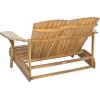 SAFAVIEH Patio Collection Hampton Adirondack Acacia Wood Bench(Natural)