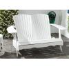 SAFAVIEH Patio Collection Hampton Adirondack Acacia Wood Bench(White)